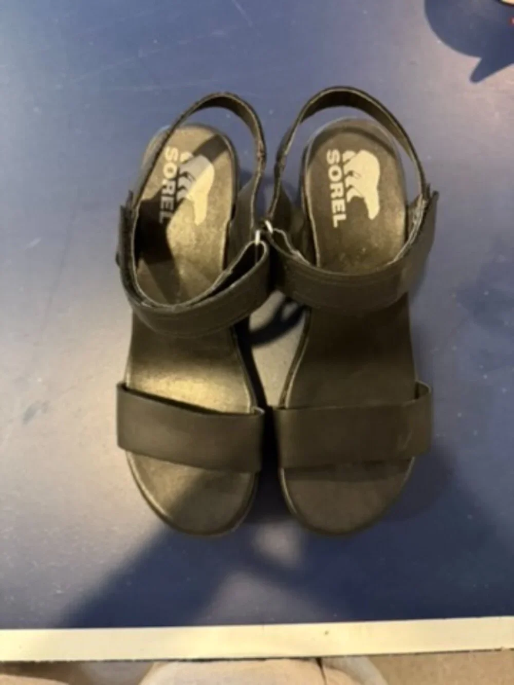 Black Sorel Wedges